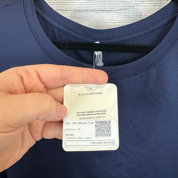 Fabletics Plus Size Deep Navy Blake Active Sleeveless Muscle Tank Size 4X - Picture 3 of 5